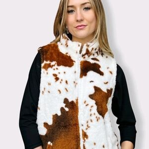 Stylish Brown and White Women's Vest